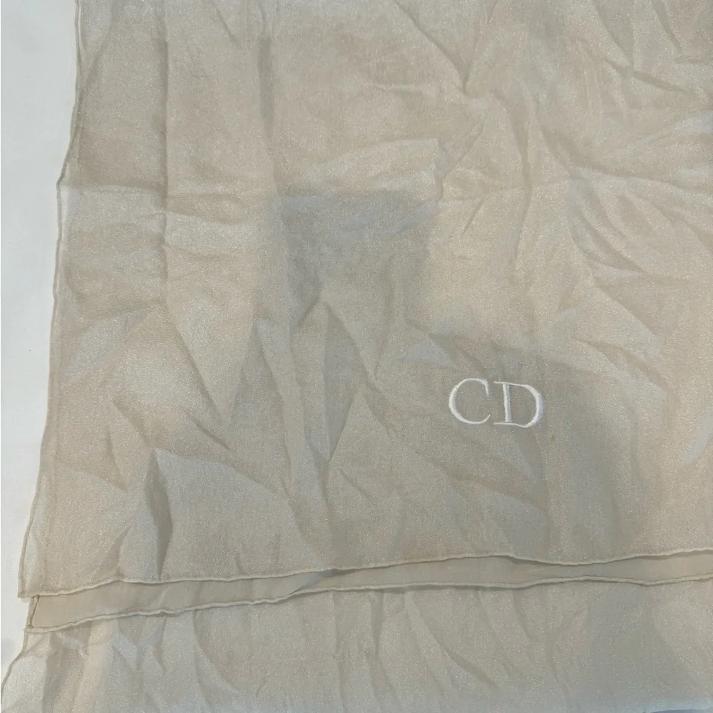 Authentic Dior sheer & shiny silk scarf